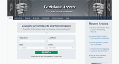 Desktop Screenshot of louisianaarrests.org