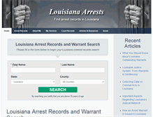 Tablet Screenshot of louisianaarrests.org